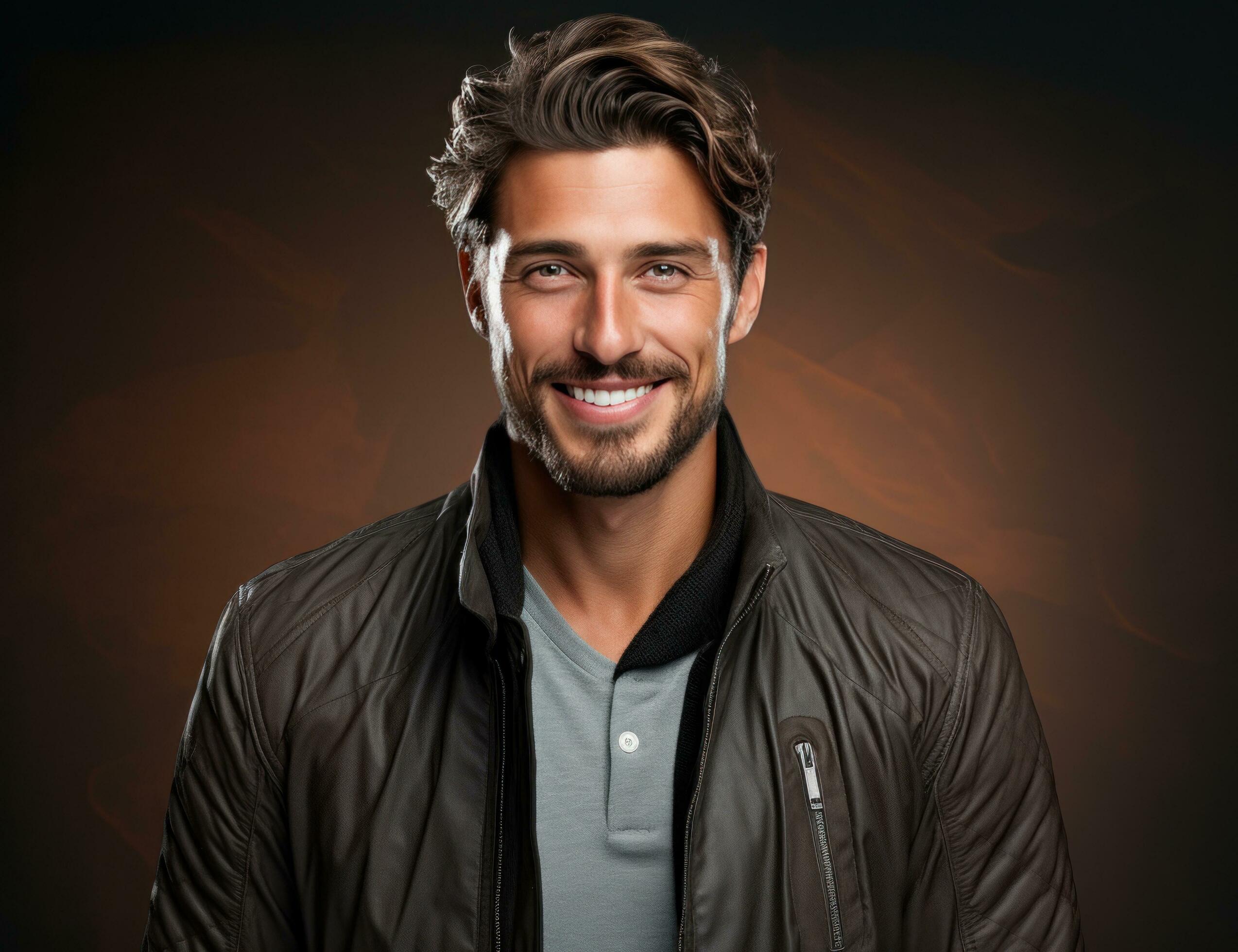 Ai-generated-handsome-man-smiling-and-posing-for-the-camera-free-photo