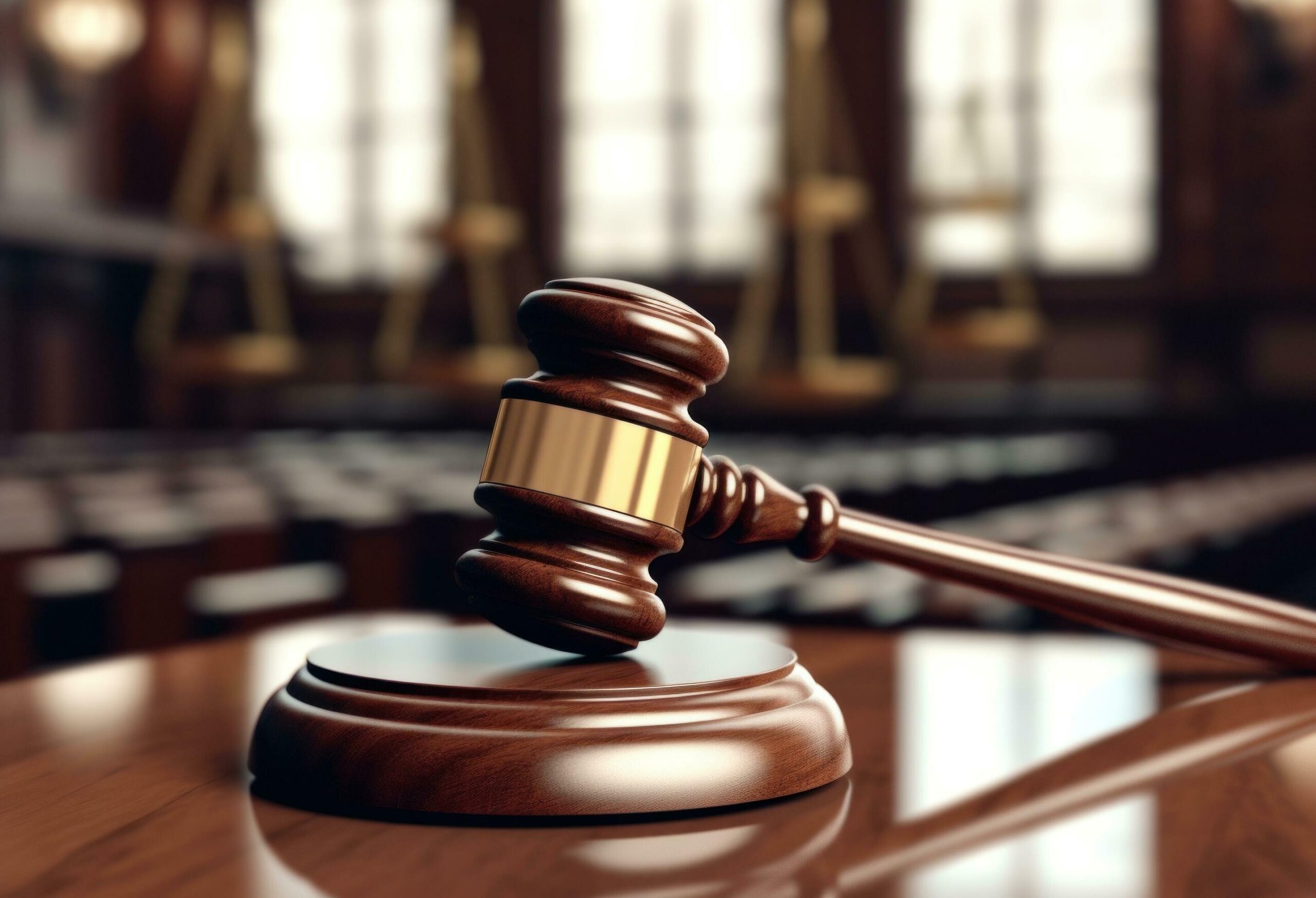 Ai-generated-in-a-courtroom-a-judge-gavel-sits-free-photo