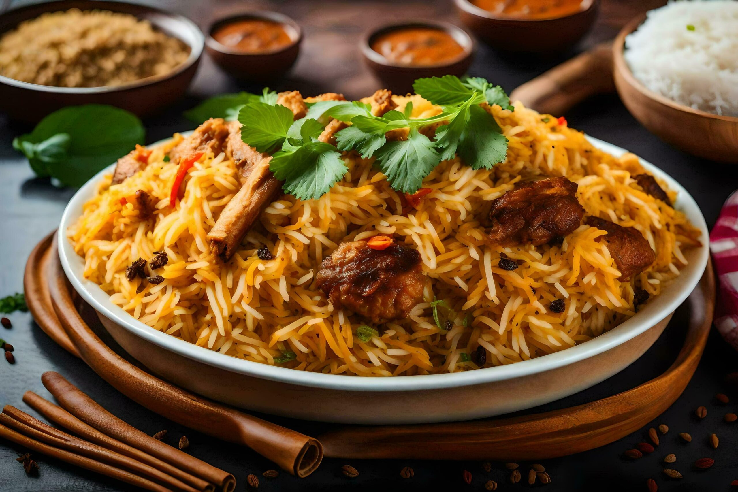 Ai-generated-indian-biryani-in-a-bowl-free-photo