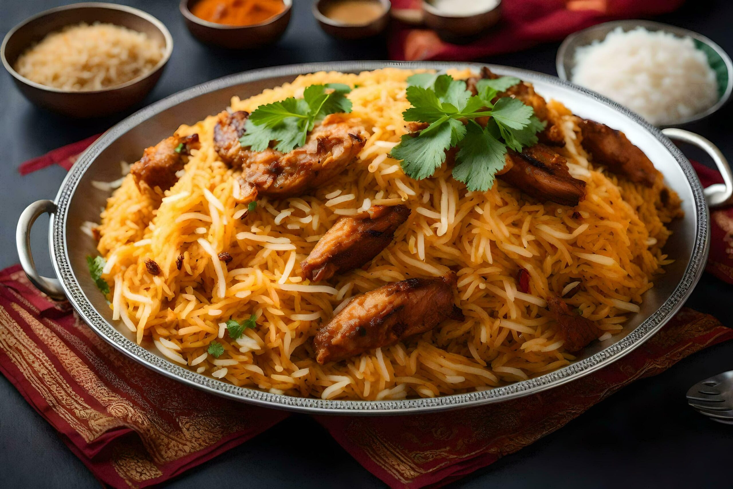 Ai-generated-indian-chicken-biryani-recipe-free-photo