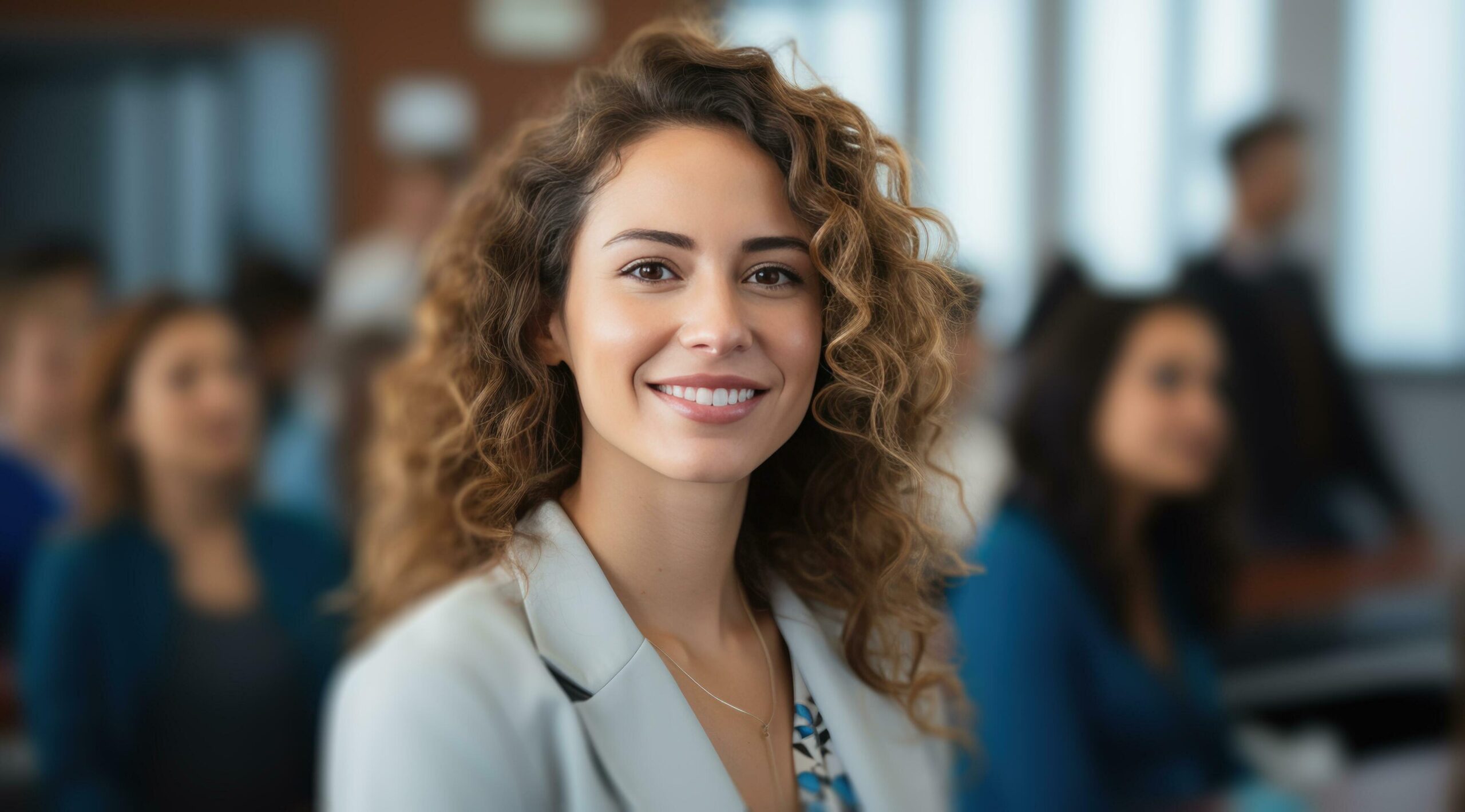Ai-generated-medical-school-female-professor-in-a-classroom-smiling-and-smiling-free-photo
