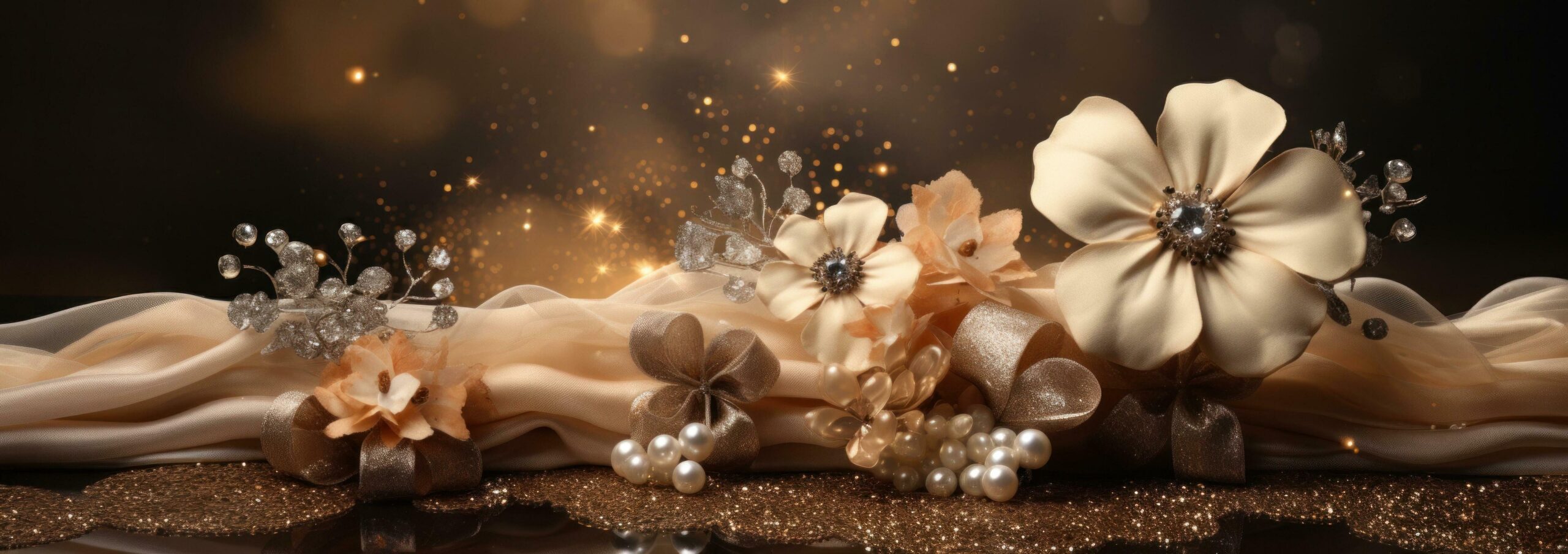 Ai-generated-new-years-light-gold-and-light-brown-light-silver-and-dark-brown-free-photo
