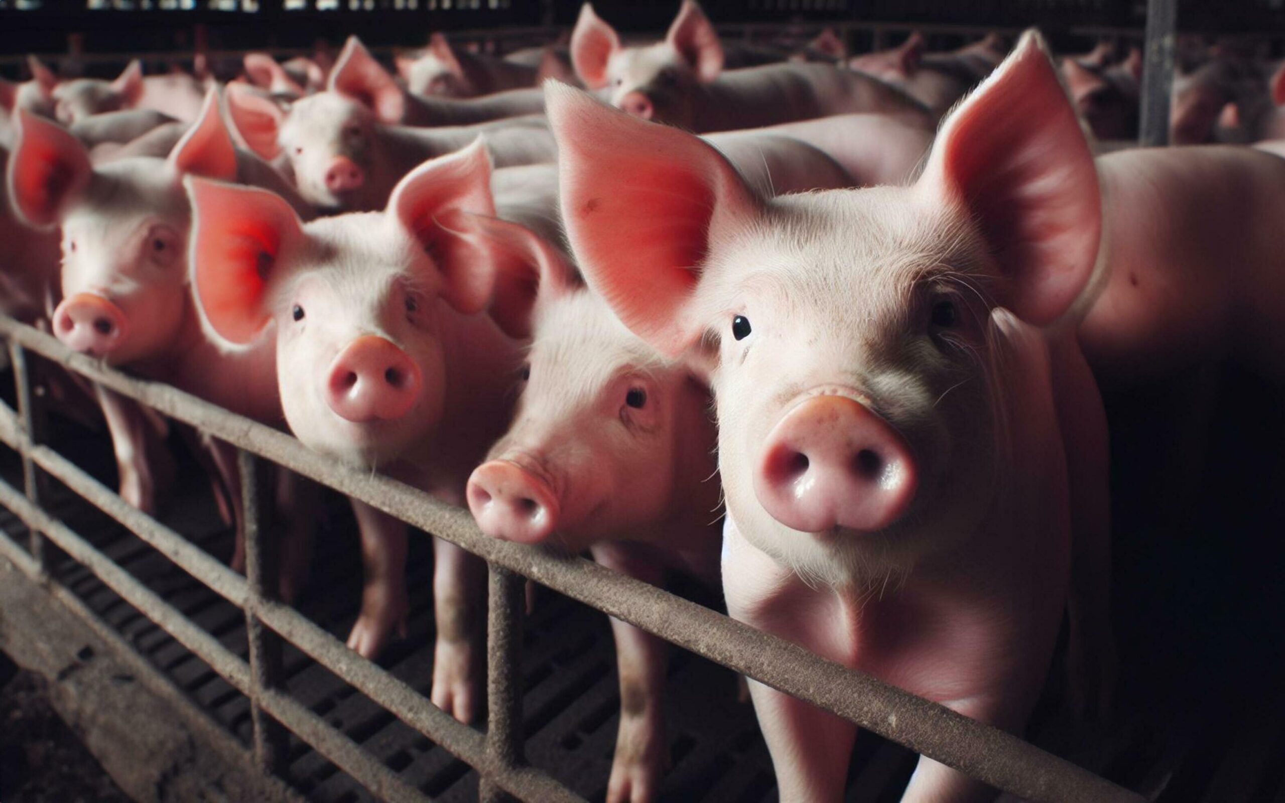 Ai-generated-pig-farms-large-scale-livestock-production-pigs-in-pens-meat-industry-free-photo