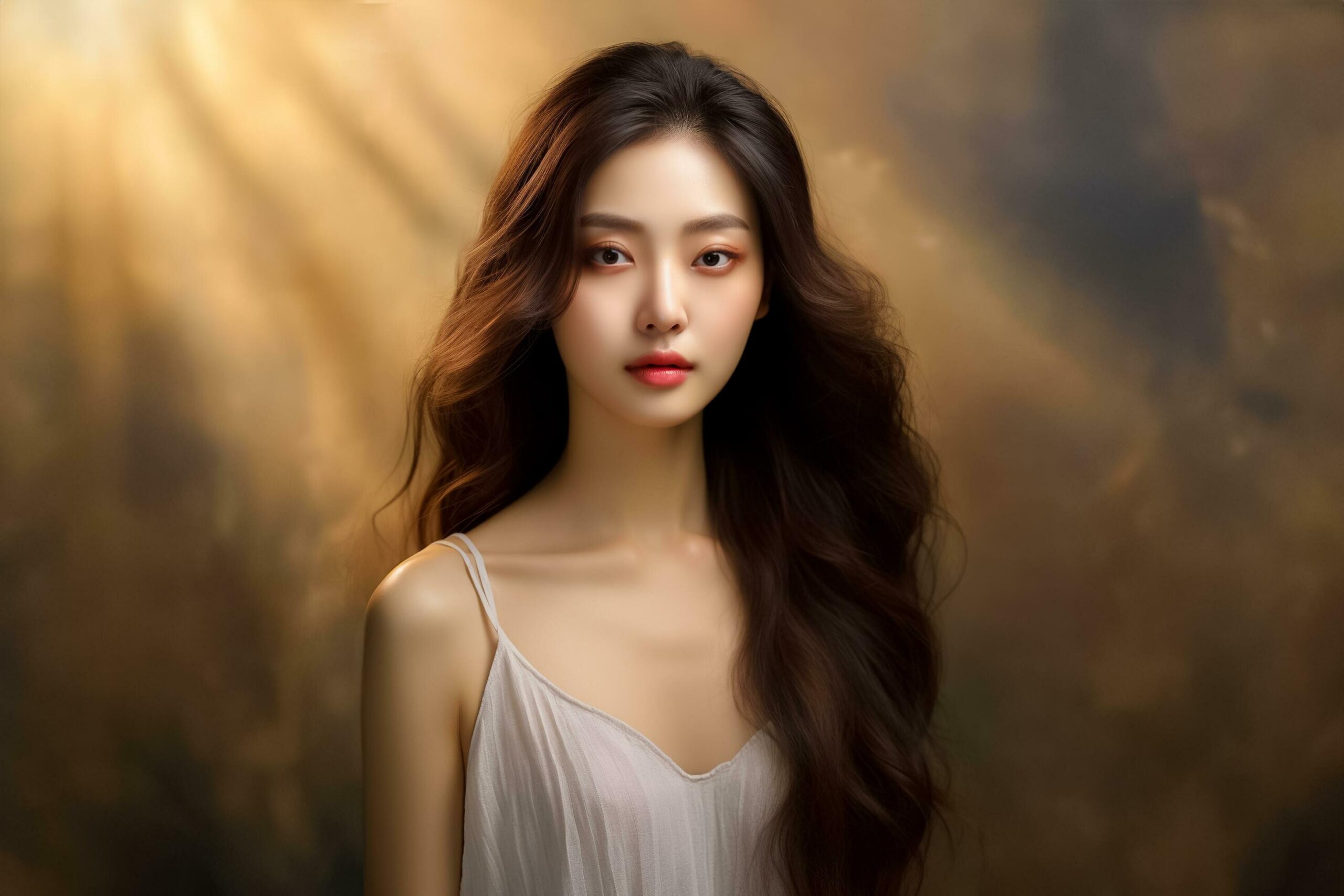 Ai-generated-portrait-of-beauty-asian-women-attractive-girl-in-fashion-posing-with-smiling-face-wearing-dress-aesthetic-casual-fashion-style-ai-generated-free-photo