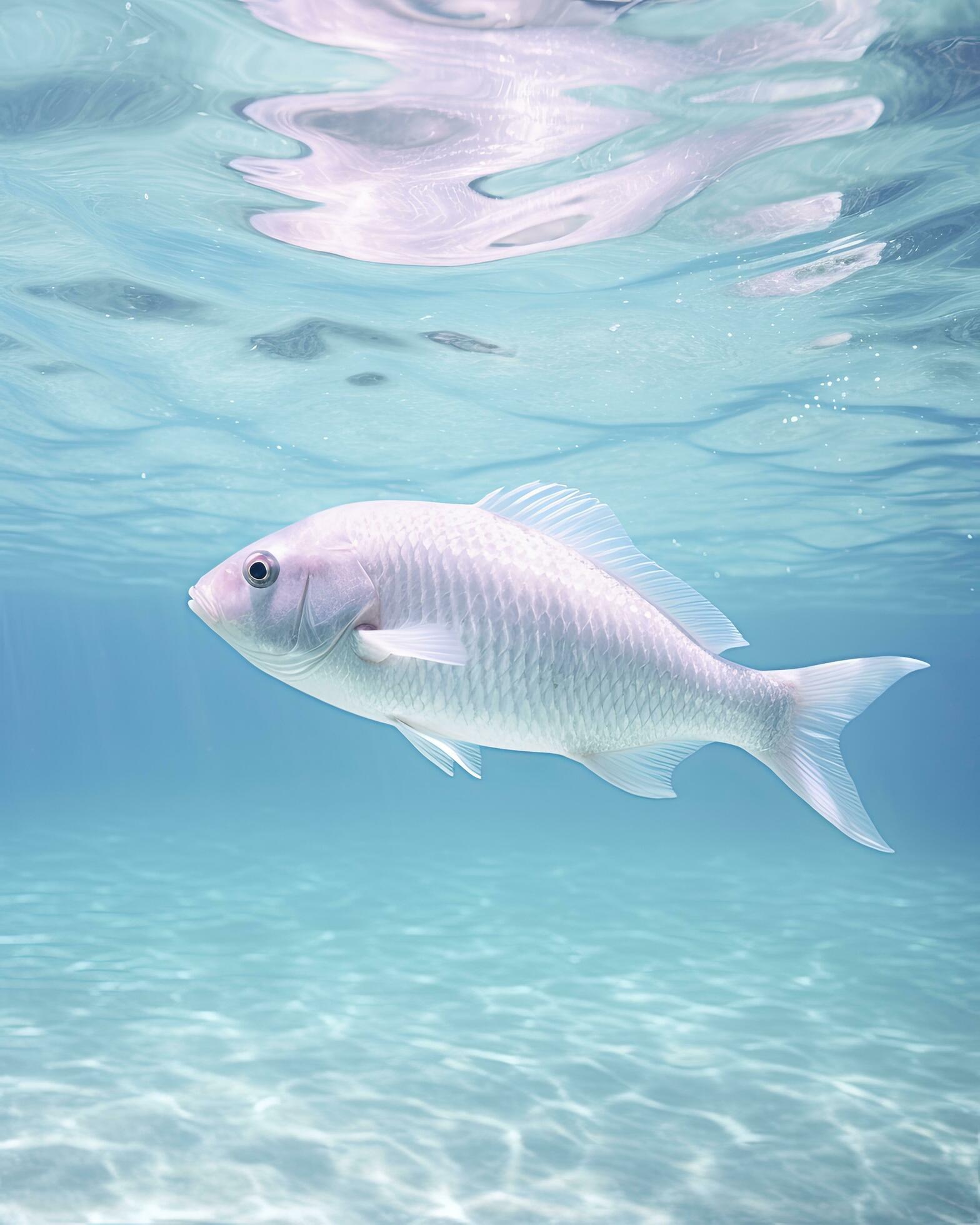 Ai-generated-realistic-fish-swimming-in-the-ocean-underwater-free-photo