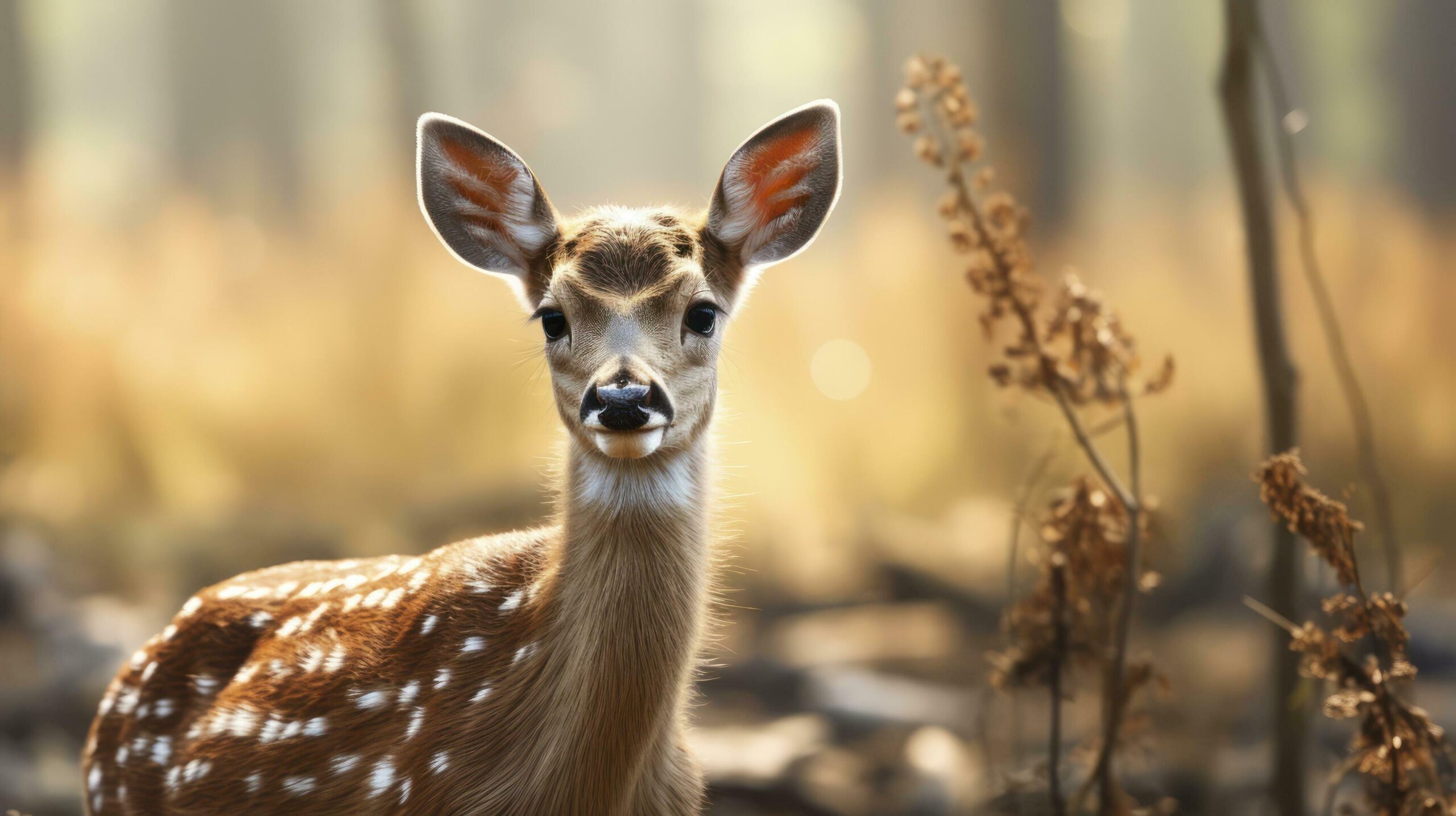 Ai-generated-the-mesmerizing-fur-and-eyes-of-graceful-deer-free-photo