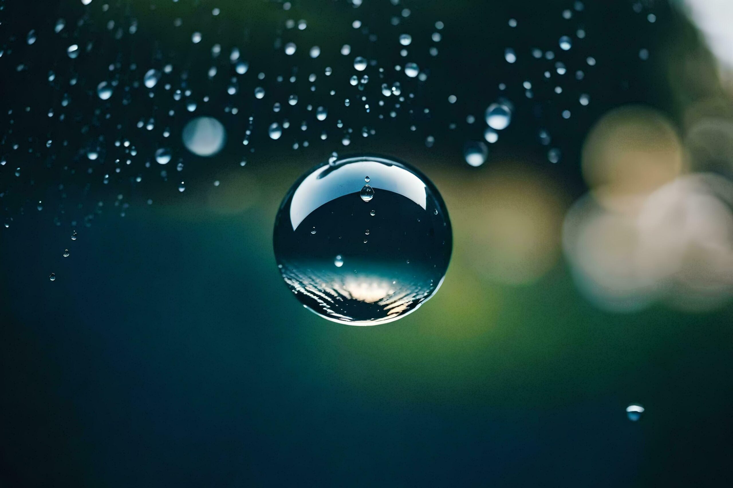 Ai-generated-water-droplets-on-a-glass-surface-free-photo