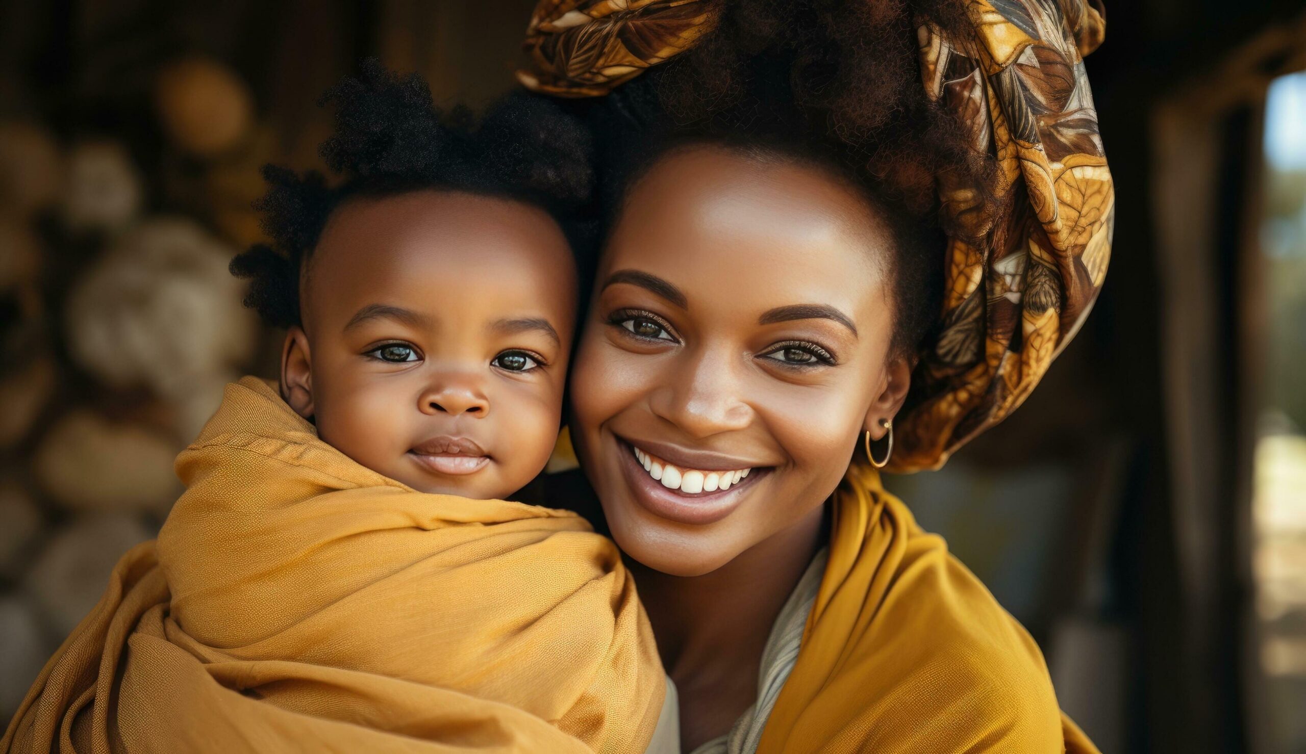 Ai-generated-woman-embracing-her-newborn-child-and-smiles-into-the-camera-free-photo