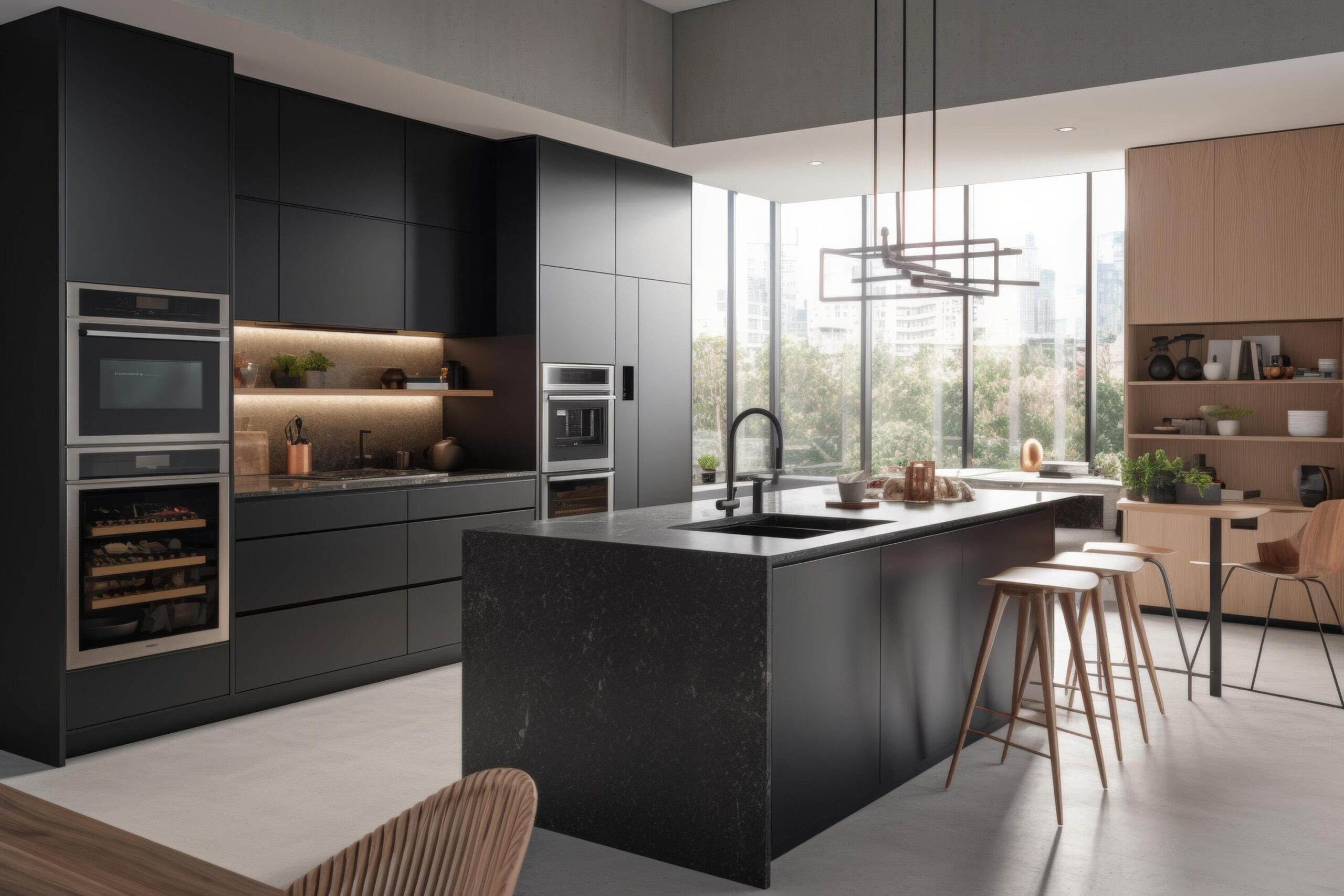 Ai-guided-high-tech-kitchen-with-smart-appliances-and-interactive-cooking-free-photo