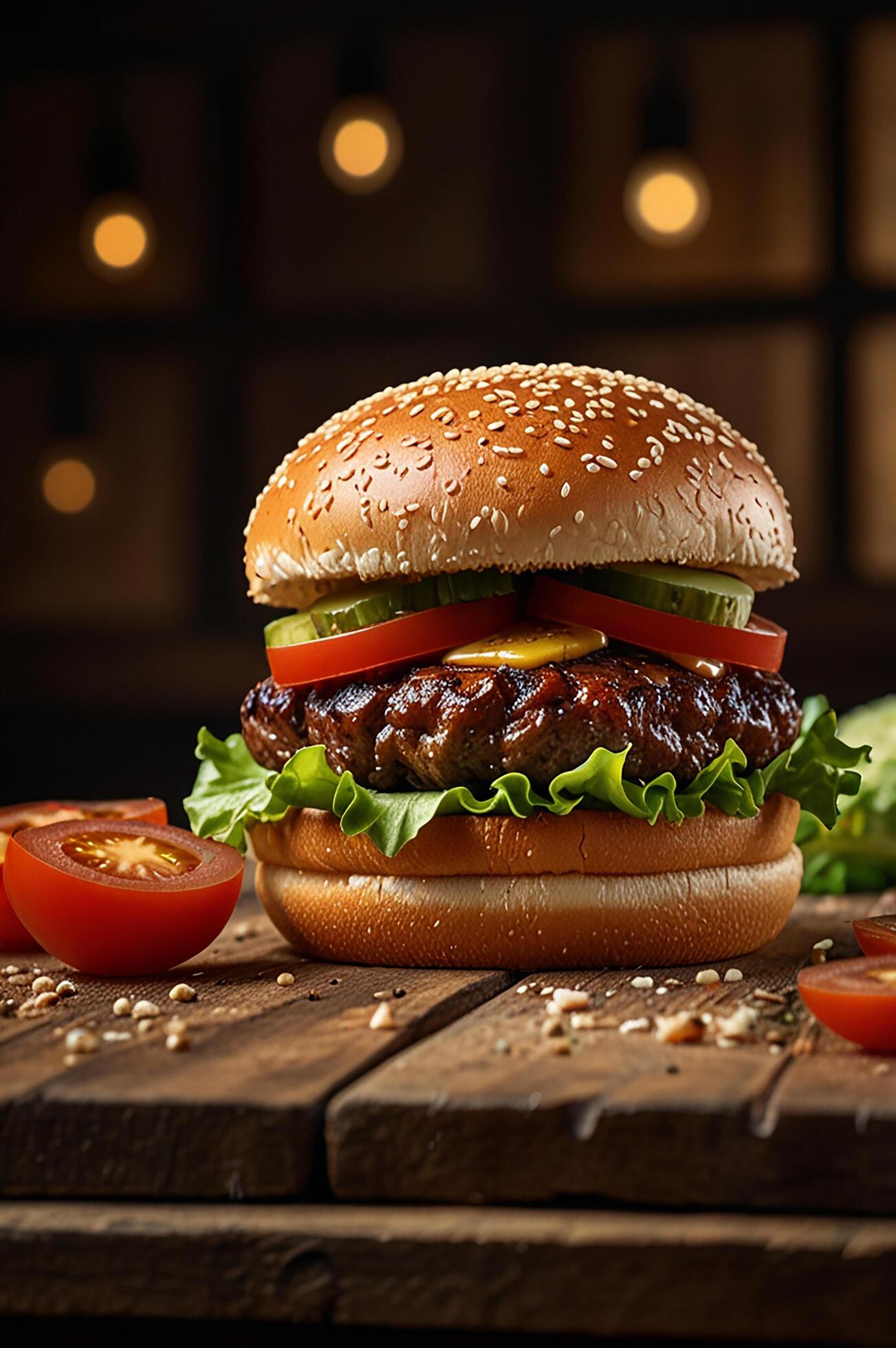 Delicious-burger-ai-generated-free-photo