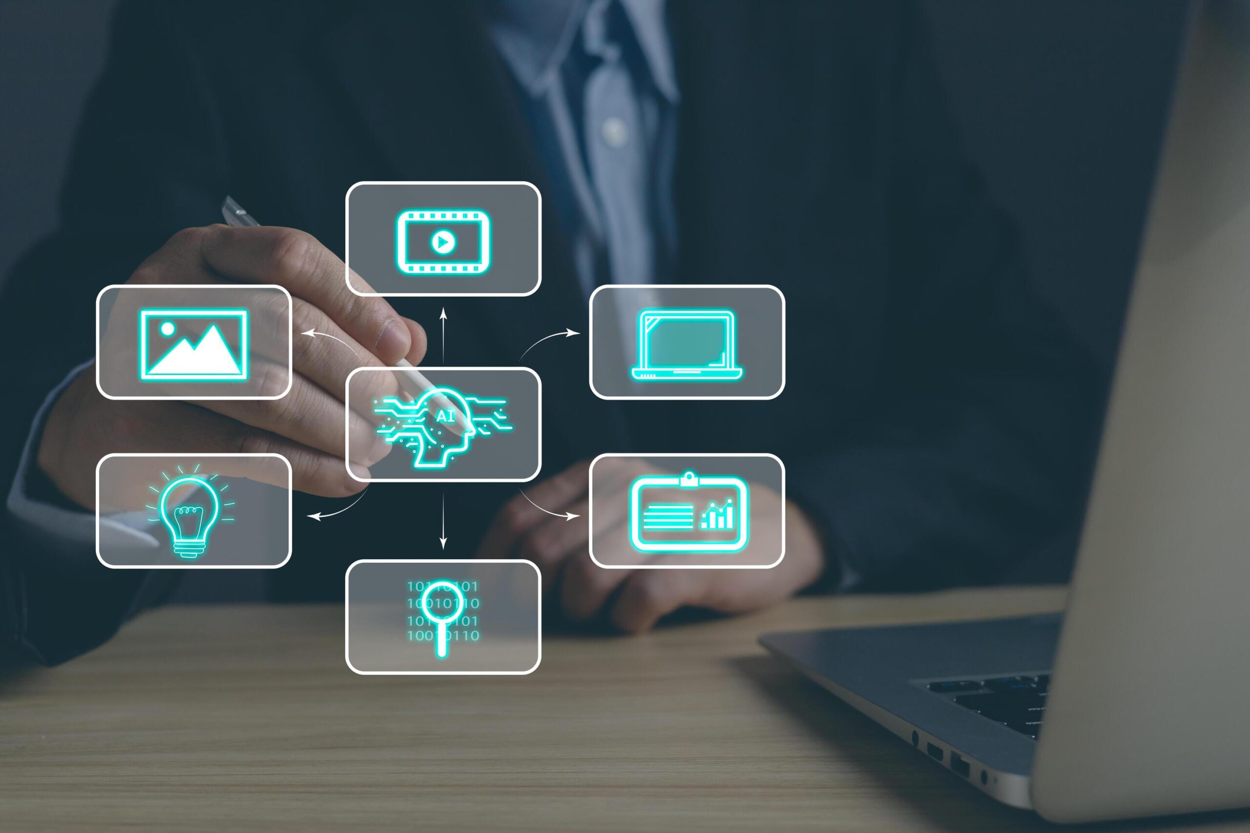 Man-touch-icon-ai-and-use-laptop-marketers-education-research-analyze-media-streaming-content-creation-and-online-marketing-strategies-to-grow-their-digital-business-ai-concept-free-photo