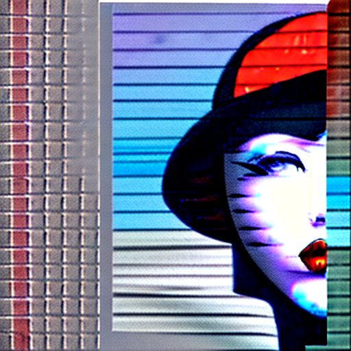 Female in a high form hat oil painting art, red and dark night blue hat, she looks enchanting, exudes glamorous elegance, a close up of her face in a dynamic angles in a dynamic pose, high contrast, long exposure, black & white, light-filled, black and white graffiti street painting by diana alexander, in the style of josh adamski, anime character by tomokazu matsuyama, fashion-illustration, white background, ultra-detailed, high resolution, 8k