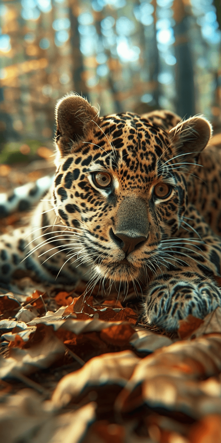 Hyper-realistic photo, jaguar in the wild, close-up, in the style of nature photography, photo-realistic, shot on a sony a7iii, uhd, natural lighting --ar 1:2 --stylize 750 --weird 1500 --v 6