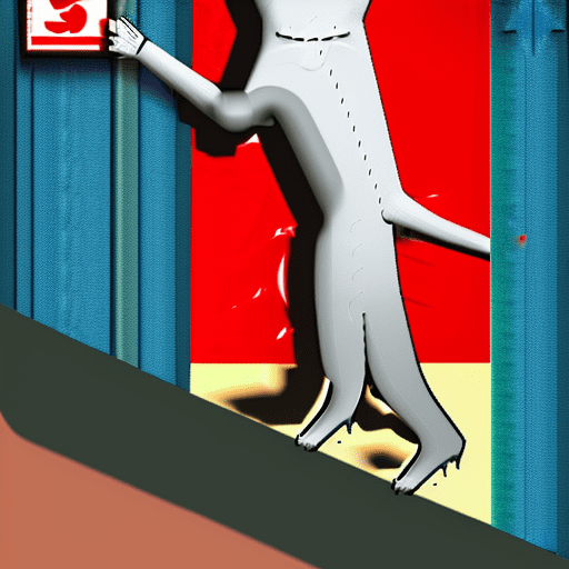 Generate a highly photorealistic 3d-style image of a white cat standing on its hind legs, gripping an m16 rifle with its front paws. The cat is in the center of a red room with smooth walls, where the lighting highlights the contrast between the white fur and the vibrant red background. The cat's expression is focused and serious. Ensure that the details of the m16 rifle and the texture of the cat's fur are realistic, and that the scene has a slightly surreal yet intense atmosphere