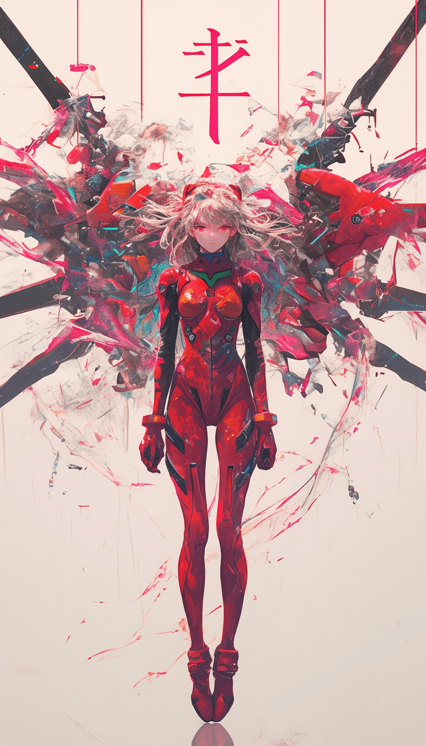 Makoto shinkai styled anime, adult woman, transforming into evangelion demonic demon inspired mecha, fly me to the moon, beautiful intricate triadic antique white colour hair, beautiful eyes, evil and cute, burgundy red hoodie, mega robotic angel and devil wing, beautiful leg, full body, rich in details, luminism, masterpiece, three dimensional effect, 3d render, octane render, mix of bold dark lines and loose lines, isometric, awesome full color, ultra detailed face, rule of third, 8k resolution, neon lighting --ar 4:7 --s 250 --niji 6