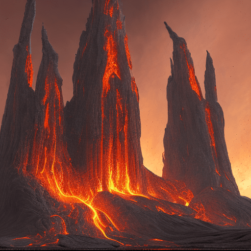 The architecture in ancient is twisted and grotesque, with towering spires, jagged rocks, and massive mystery symbol embedded in the walls, the structures often appear to be made of a combination of stone, rivers of lava flow through the environment, casting an eerie red glow, flames erupt from the ground, and the air is thick with smoke and ash, the heat and intensity of the surroundings are palpable, the landscape is littered with ancient mystery symbol, glowing with an ominous light, these symbols often mark areas of significance or power within ancient,