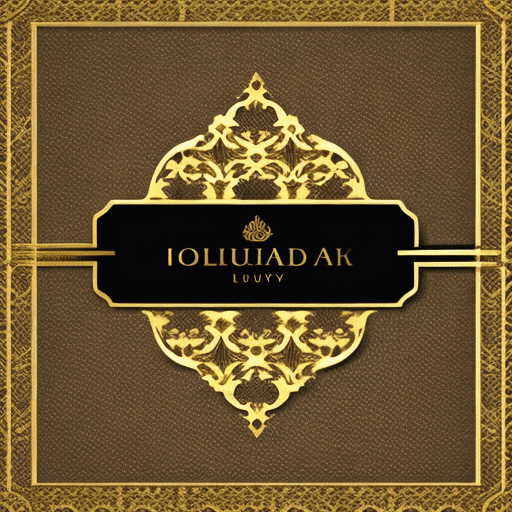 Luxury brand logo, gold colors, cutout pattern --v 6. 0