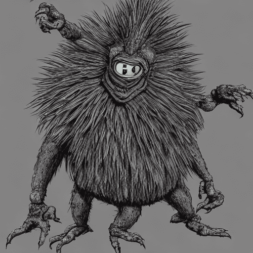 { "prompt": "a highly detailed cgi red germ monster character, with a design that is both scary and charming. The creature has features reminiscent of gremlins, tribbles, and minions, with a quirky and mischievous expression. Its body is covered in textured, spiky fur or slime, with exaggerated features like large eyes, sharp teeth, and small limbs that give it a playful yet unsettling appearance. The character is rendered in a stop-motion style, with intricate details that make it look like a physical model. The scene is lit with moody purple and blue lighting, casting dramatic shadows and adding a sense of depth and atmosphere. The overall effect is a mix of horror and whimsy, creating a character that is both captivating and eerie. ", "size": "1024x1024" }
