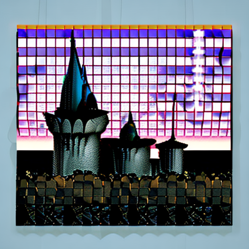 A flying castle on sky