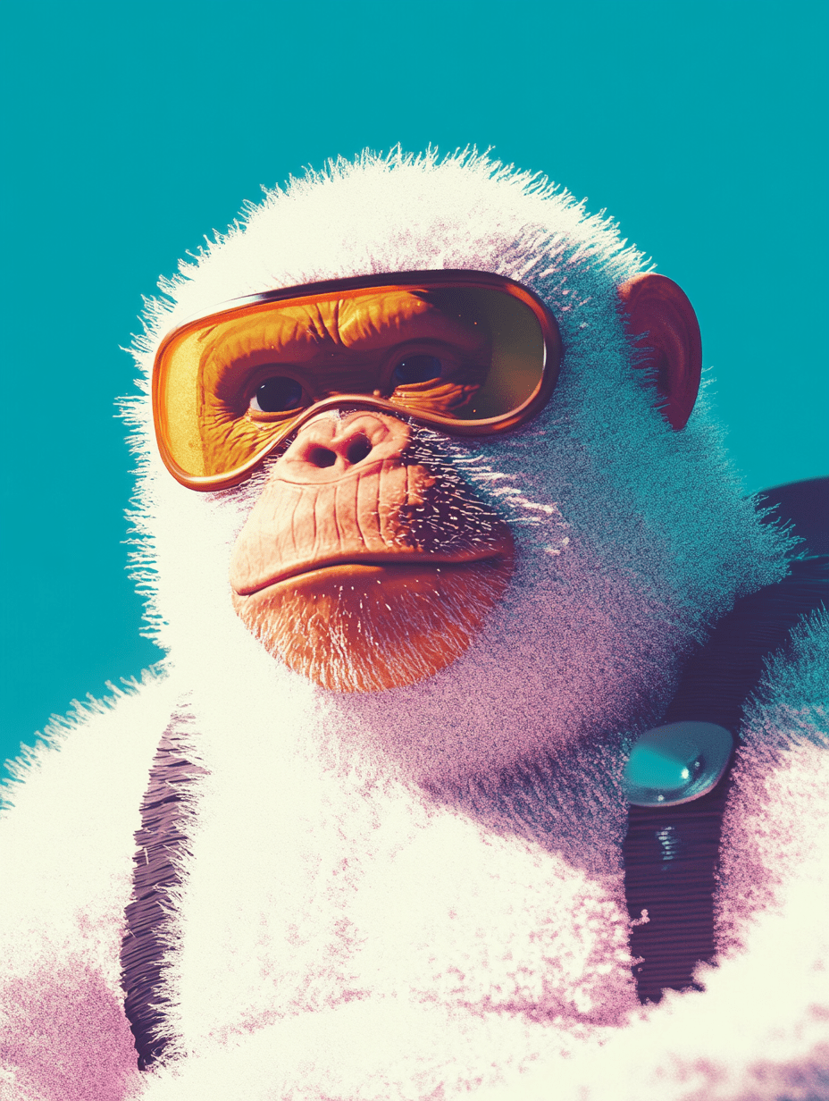 Snowmonkey, space --ar 3:4 --personalize usgl832 --v 6. 1