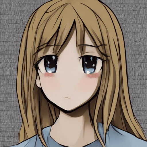 Girl, big cheast, open mouth, watery eyes, blushed, anime style