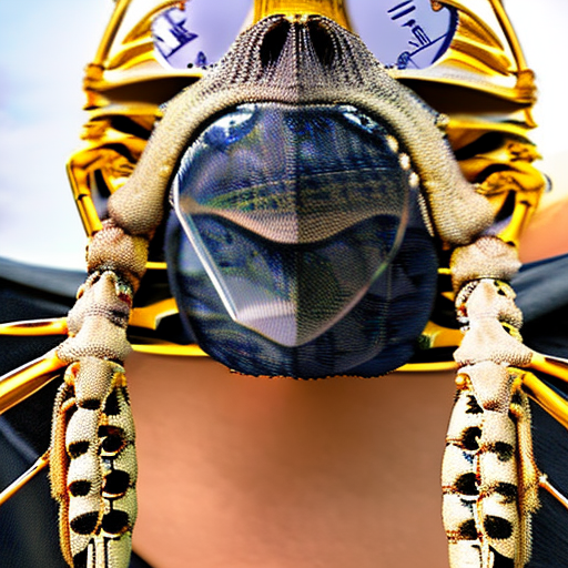 Face hugger from the movie aliens but as a luxury face mask for the company louis vuitto, professional advert photography, luxury, model --ar 4:5 --s 250 --v 6. 0