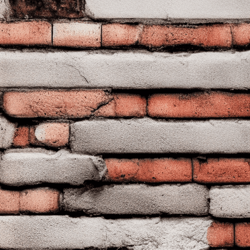 Just a concrete wall in the urban city, closeup, some bricks, cracks in wall