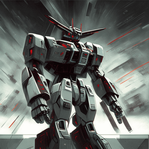Techstep, neurofunk, abstract, gundam, robot, dark - variations (strong) by @ほ