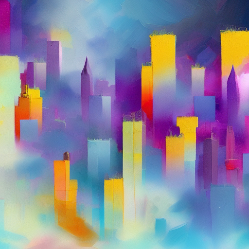 Impasto thick brushstrokes bold color magical neighborhood, elegant simple translucent geometry, fog::1 render people::-0. 8 --v 6. 1 --w 2 --s 800