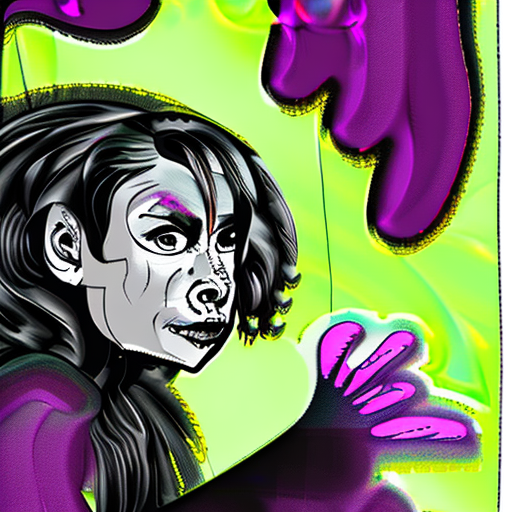 { "prompt": "a splash art portrait of a hauntingly beautiful dark werewolf woman, rendered in a quirky, liquid style. The portrait captures the essence of a werewolf with intricate details, blending fur and shadowy features with a splashy, gooey, and slime-like texture. The colors are inspired by halloween, with deep blacks, rich purples, eerie greens, and glowing oranges, creating a fantastical and otherworldly atmosphere. The overall style combines pixar's whimsical and expressive characteristics with hyper-detailed and intricately designed elements. The image has a splashy, fluid quality, as if the werewolf is emerging from a pool of liquid, with splashes and drips surrounding her. The composition is dynamic and visually striking, perfect for a splash screen or fan art. ", "size": "1024x1024" }