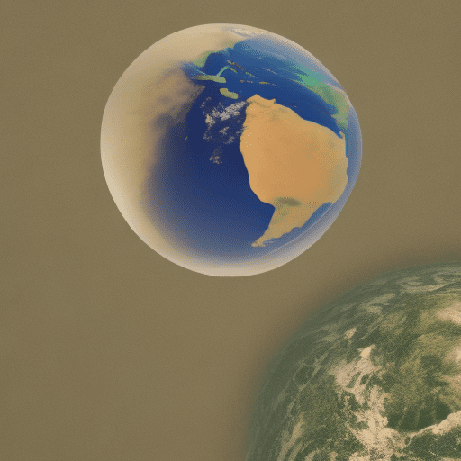 A record, double exposure of planet earth, earth tone colors, raw,
