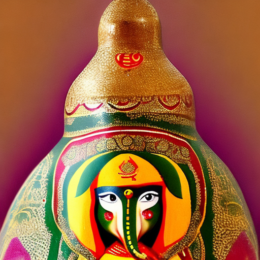 (matryoshka doll, of indian god lord ekadanta ganesha).