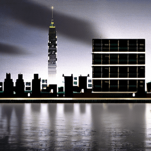 Symbolic representation of sorrow, cityscape featured, beautiful, night scene