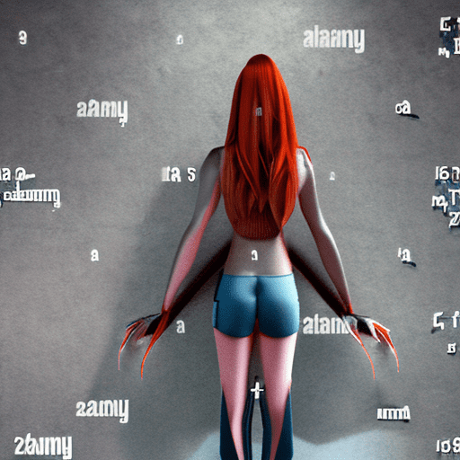 High resolution photo of very beautiful elf with long red hair wearing halter top and shorts, very detailed body and hair and legs, ultra high details of hair and face,