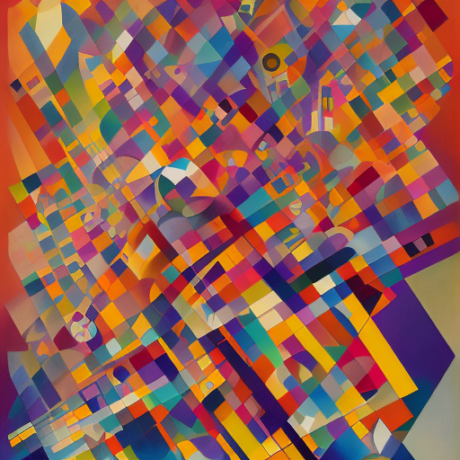 An abstract, modern interpretation of a music-themed illustration in the style of wassily kandinsky, featuring bold, vibrant colors and geometric shapes that evoke the energy and emotion of music.