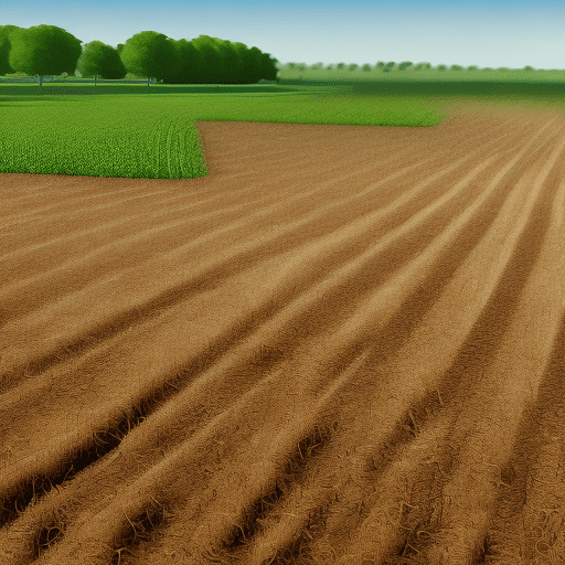 Photorealistic image of a mobile application about schedules fertilizing farmland.
