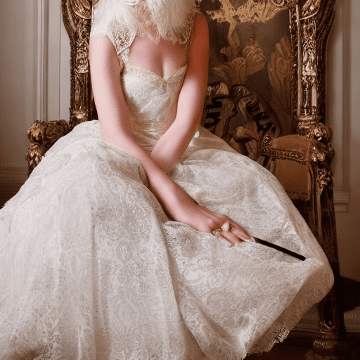(sumptuous allure:1. 3) , (baroque chic:1. 1) , regal ambiance, fashion photography, 4k uhd resolution, soft focus, (baroque grace:1. 3) , seated in an antique chair with a lace parasol pose, (timeless sophistication:1. 15) , vintage boudoir setting, (silk and lace ensemble:1. 1) , soft pastels, intricate lacework, ruffled collar, refined embroidery, baroque chic style, vintage interior backdrop, (soft candlelight:1. 2) , timeless elegance