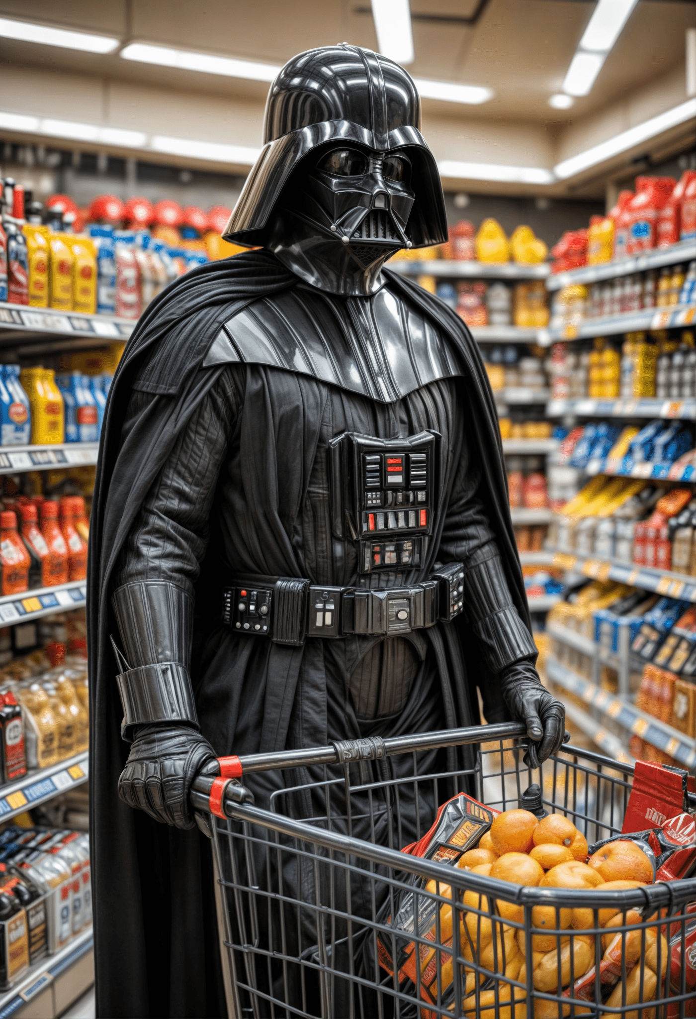 Darth vader in a shoppingcenter mall