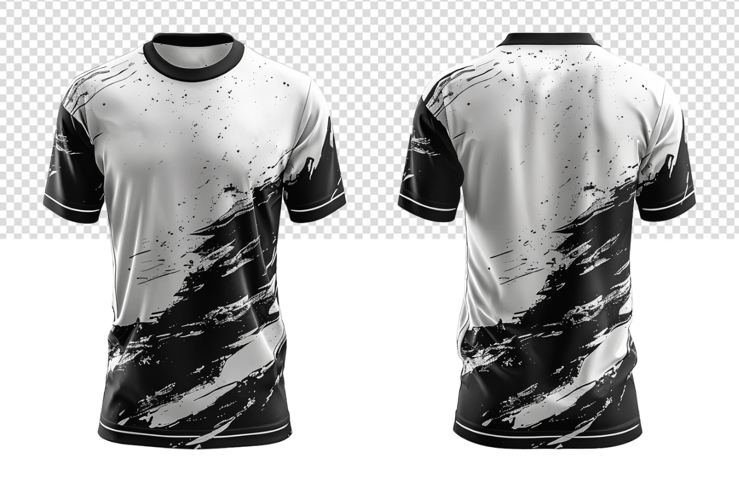 Sports-jersey-uniform-template-with-black-and-white-pattern-generated-ai-free-photo