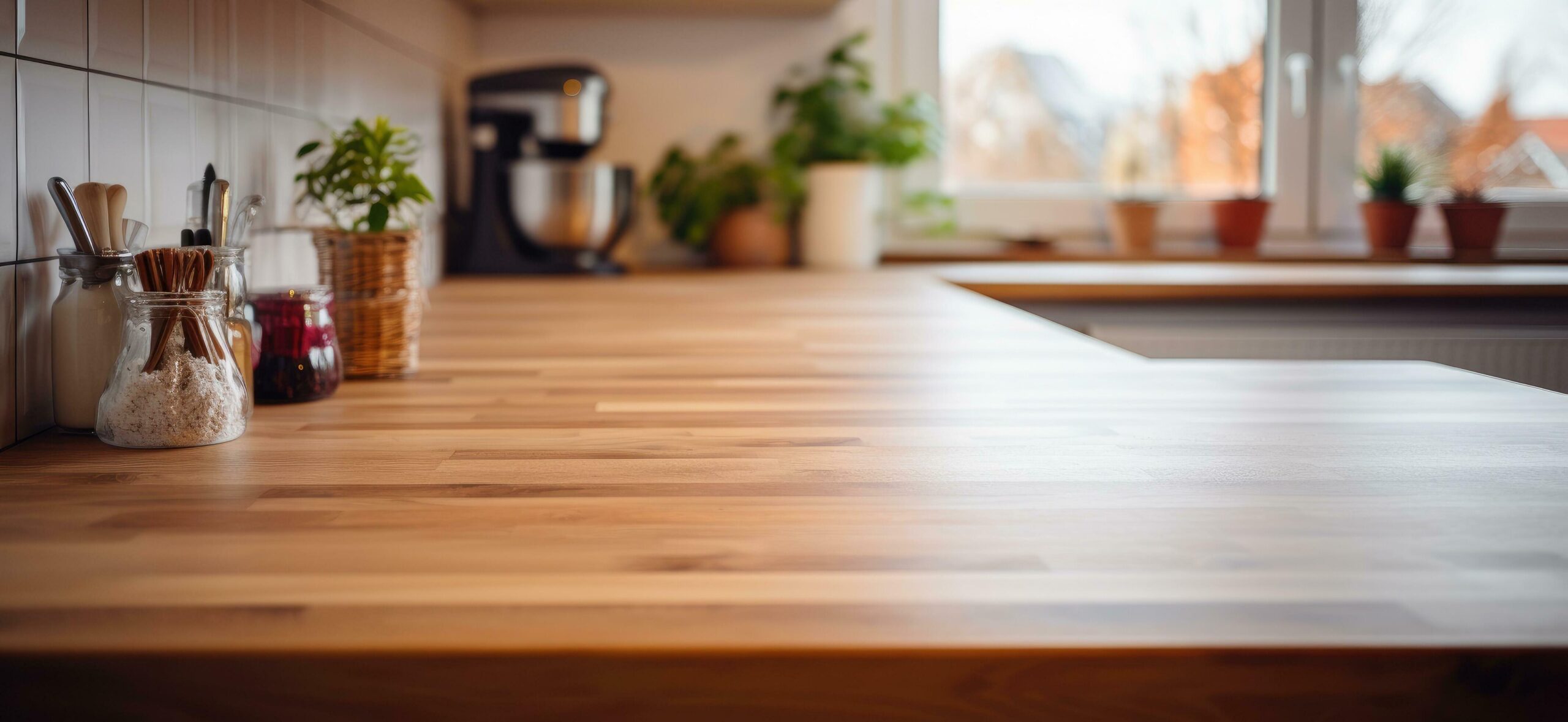 Ai-generated-a-kitchen-with-a-wooden-counter-top-free-photo
