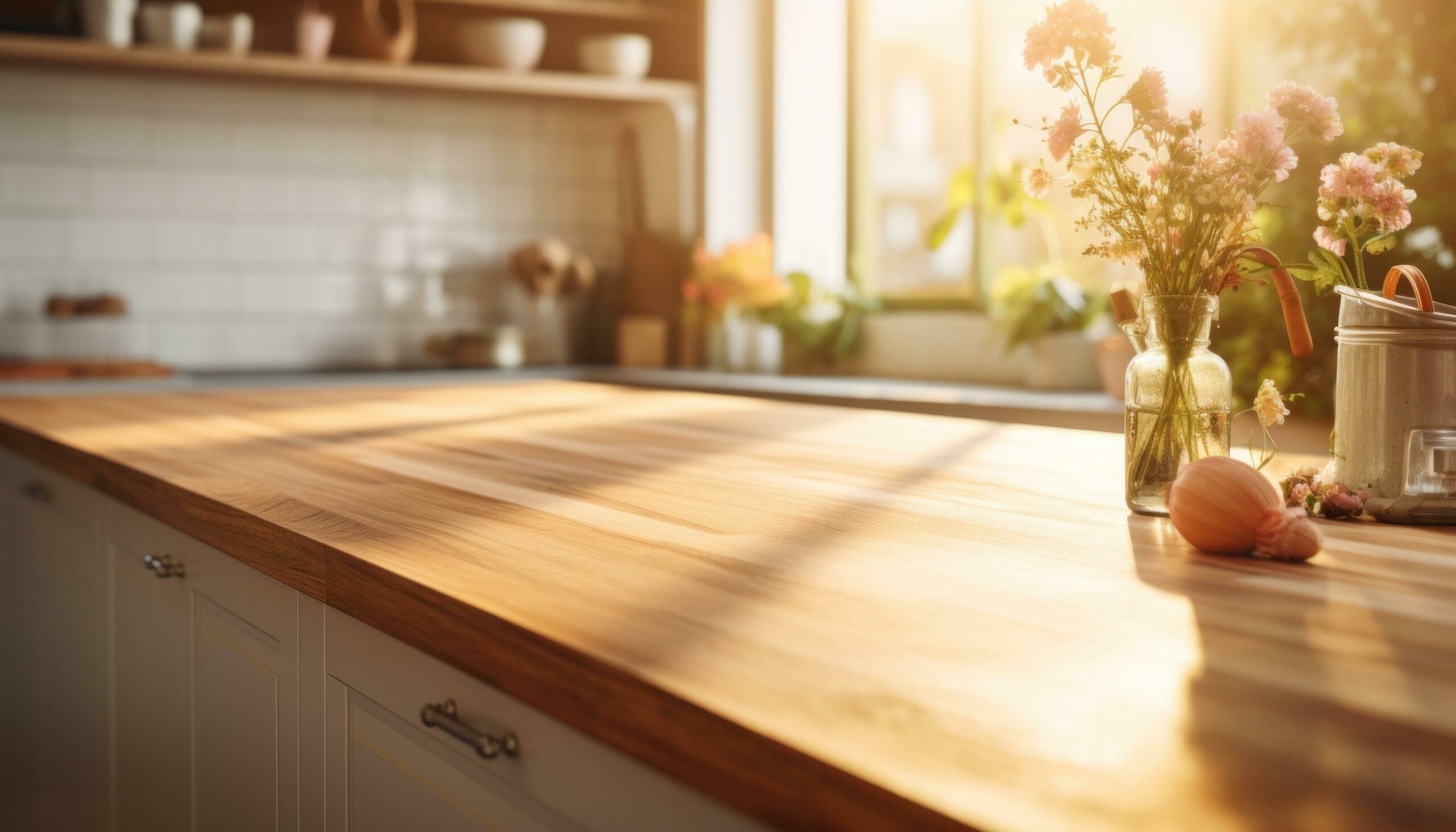 Ai-generated-an-elegant-kitchen-with-wooden-counter-tops-free-photo