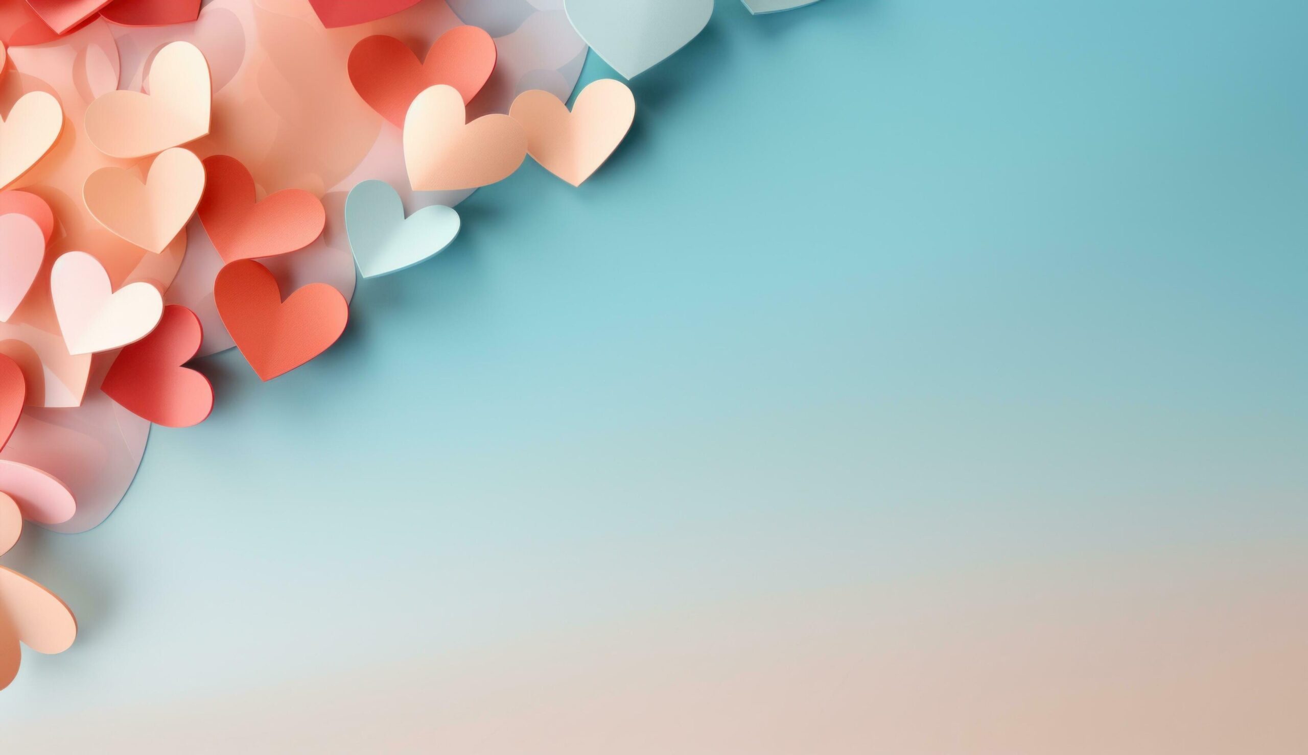 Ai-generated-light-pink-and-blue-abstract-hearts-against-a-blue-background-free-photo