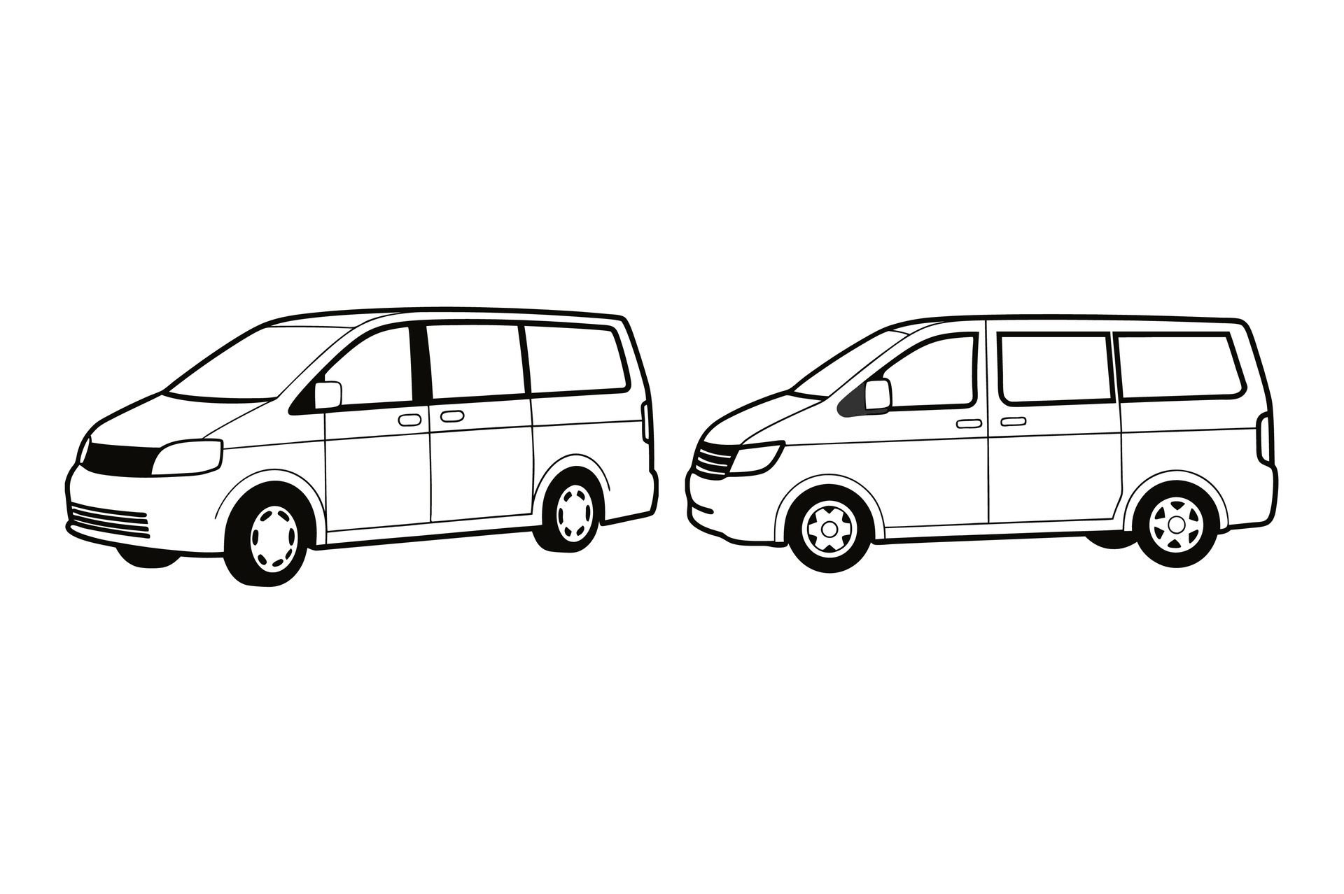 Ai-generated-minivan-outline-white-background-free-vector