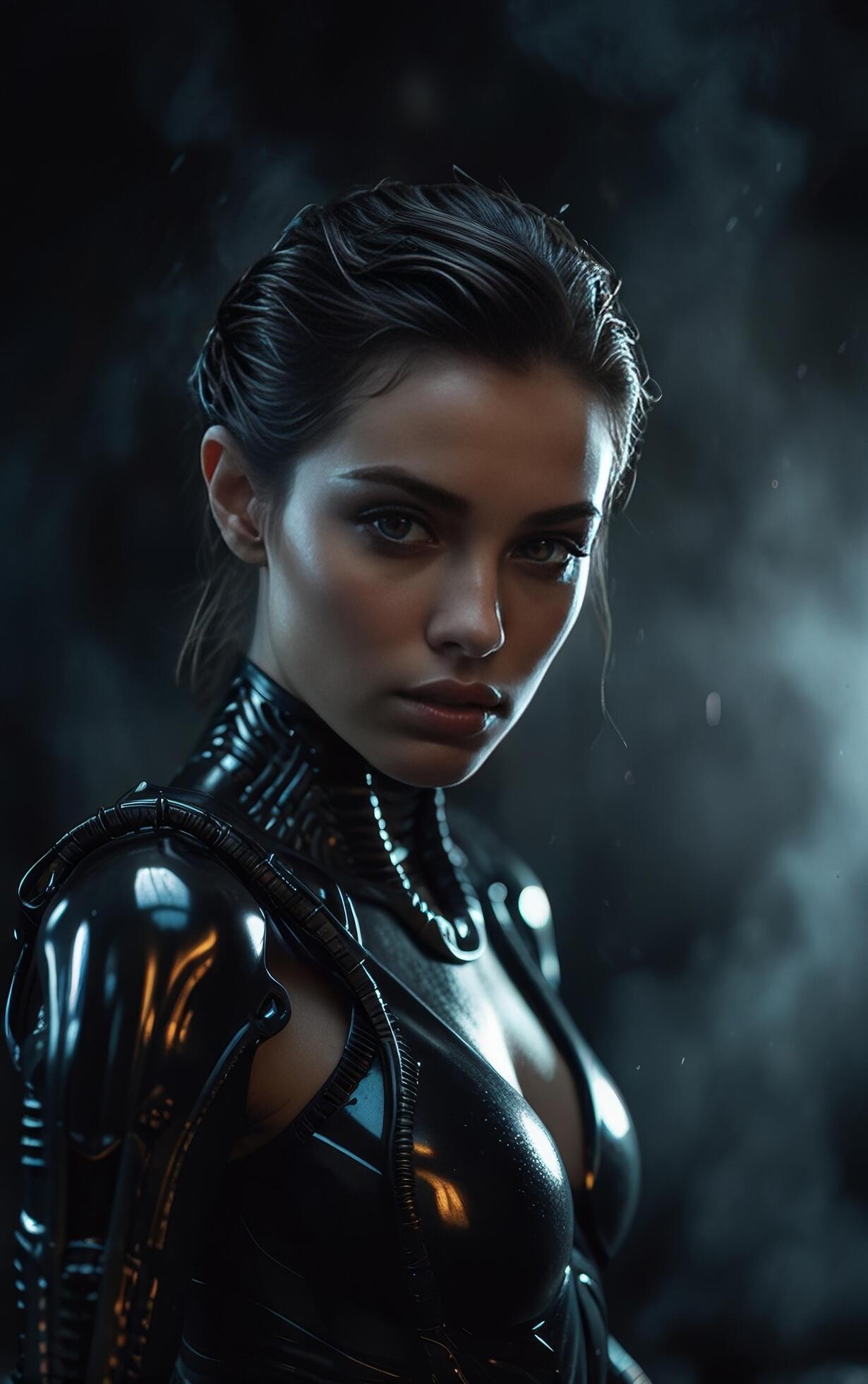 Futuristic-female-in-black-armor-looking-stunning-free-photo
