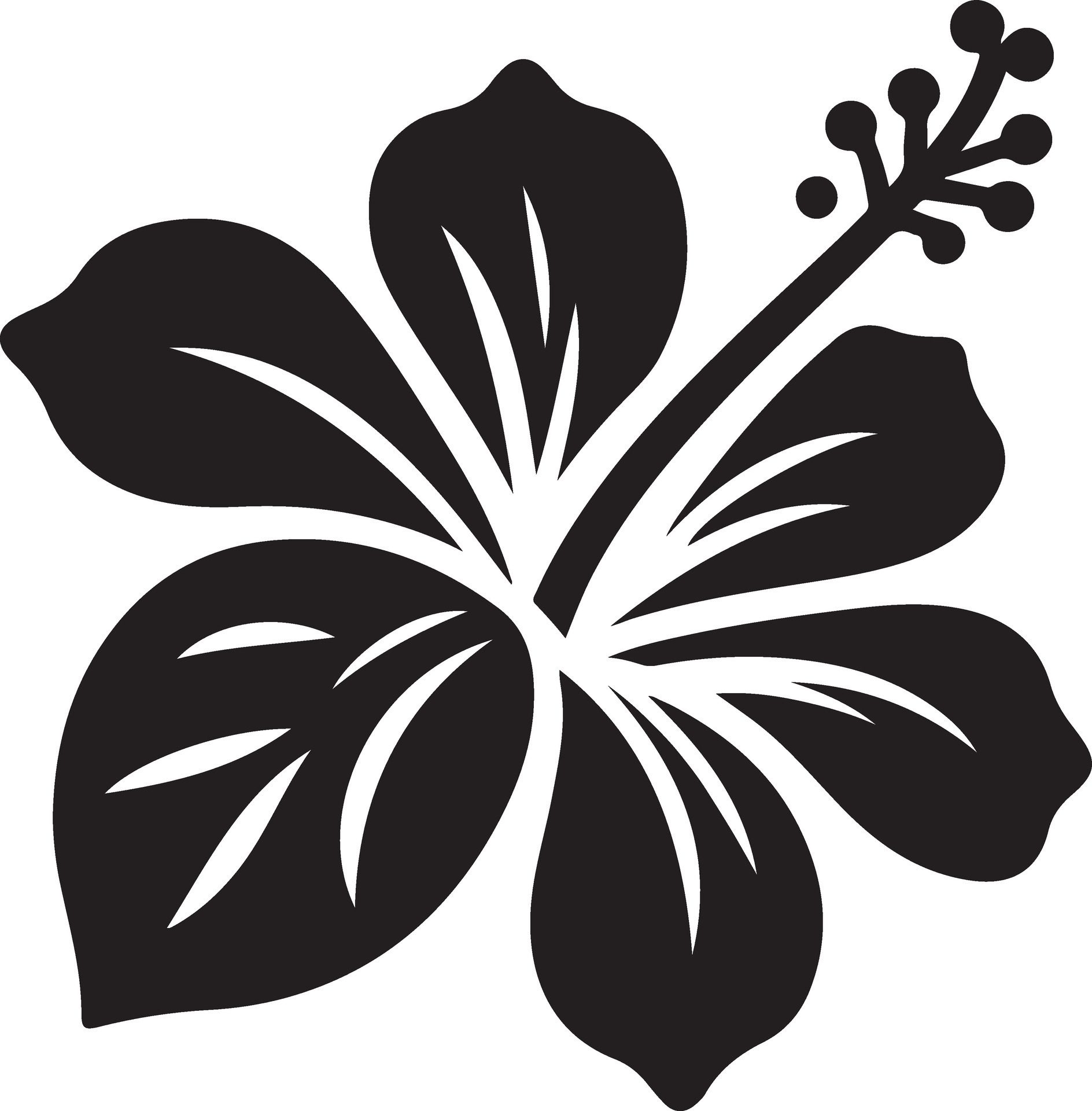 Minimalist-hibiscus-flower-silhouette-free-vector