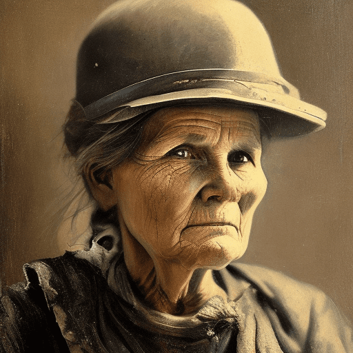 A portrait of an old girl coal miner in 19th century, beautiful painting with highly detailed face by greg rutkowski and magali villanueve