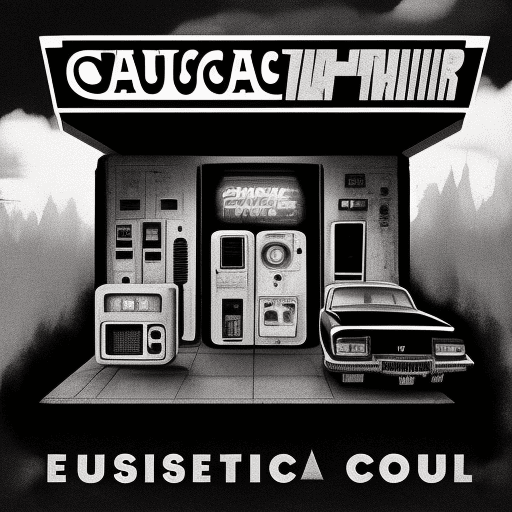 Create a cover for the music album caucasian rapper a funk, soul, and trap album. The album should convey a dark and gloomy, but also nostalgic and mysterious atmosphere. The cover should feature a space gas station, but feel free to incorporate any other relevant image or style that you feel would enhance the overall design. A unique and visually stunning cover that really captures the essence of urban style the man's face should be well-proportioned and symmetrical. The man's eyes should be open and looking directly at the camera. The man's expression should be neutral or slightly serious. The man's skin should be clear and free of blemishes. Dystopian future, an image of a caucasian rapper standing on a stage, with a night sky full of stars in the background. An image of caucasian rapper sitting in an old car, with a deserted city in the background. An image of caucasian rapper surrounded by fire, with an angry expression on his face. An image of travis scott flying through the air, with a city below him. An image of caucasian rapper in a surreal world, with strange creatures and impossible landscapes. Animation should use a vibrant and contrasting color palette, with an emphasis on the use of neon and other bold colors. Characters should have a stylized, cartoonish design, with exaggerated features and large eyes. Animation should be fluid and dynamic, with extensive use of visual effects. The animation style should be unique and distinctive, with a look that stands out from other animated films. Characters can have costumes that change color and shape as they move, creating a sense of energy and movement. The environment can be constantly changing, with buildings collapsing, streets cracking and objects dematerializing. The animation can be so fluid and dynamic that it looks as if the characters are actually alive. Cover for the music album should be animated like the spider-man into the spider-verse animation style. Create an animated album cover for travis scott's new album in the style of spider-man: into the spider-verse. The cover should feature a space gas station in a dystopian future. The colors should be vibrant, and the characters should be stylized and dynamic. The overall feel of the cover should be dark, mysterious, and futuristic.