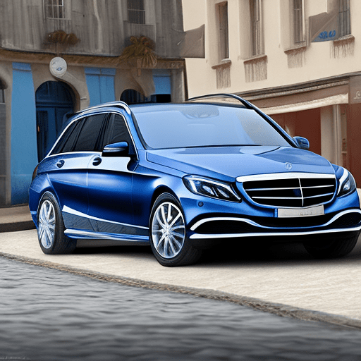 Create an image of a mercedes w176 2013r a45 car in south sea blue