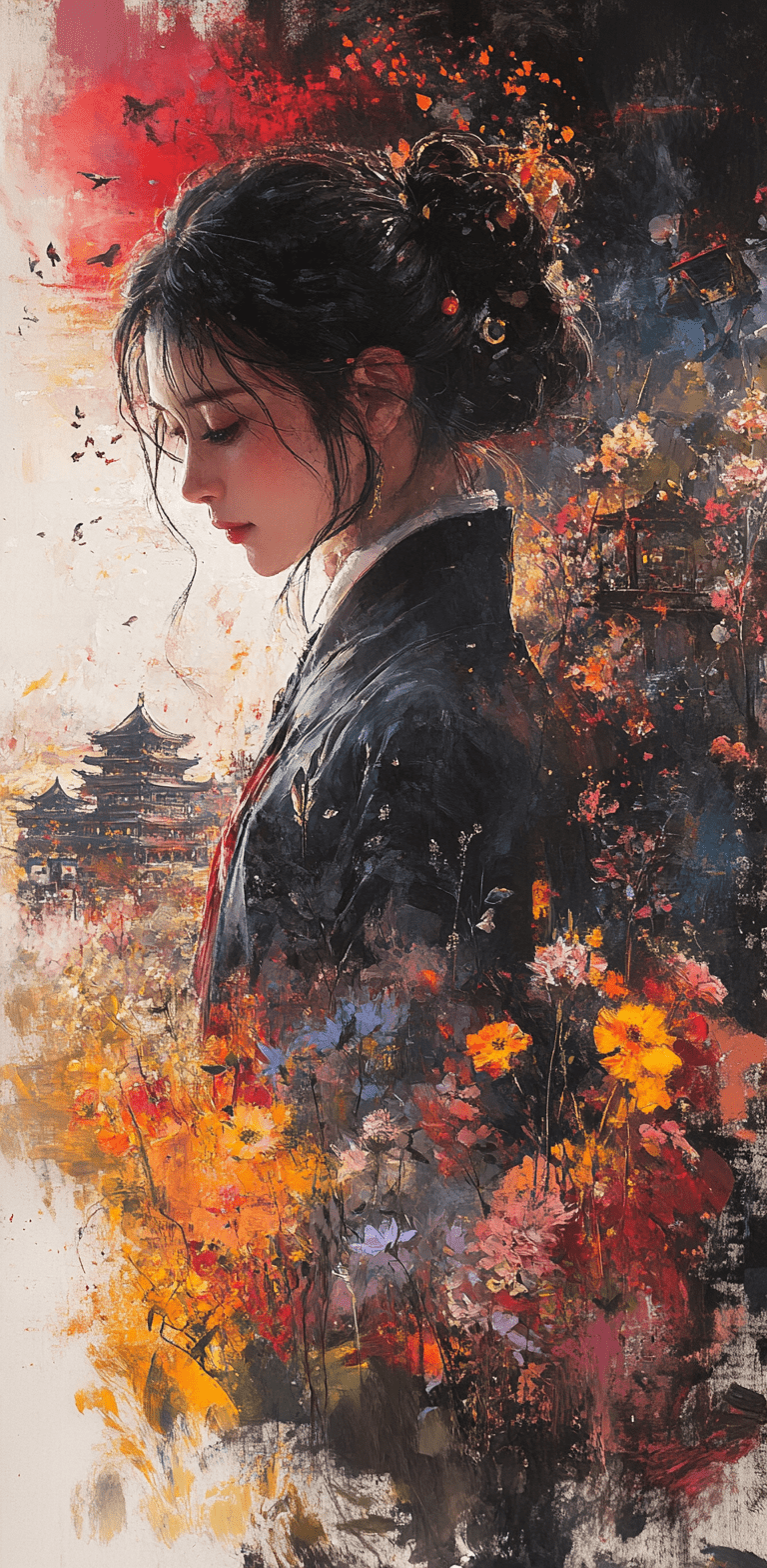 A stunning watercolor painting on canvas of a beautiful woman, in the style of claude monet ::1 4 giverny, impressionism, impressionistic landscapes, pastel colors, impressionistic portraits ::1 3 exaggerated blurry brushstrokes ::1 5 ::1 --ar 63:128 --stylize 750 --v 6. 1
