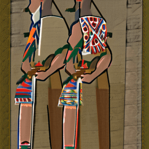 African tribesman. With aboriginal clothing. Standing, erect, athletic body